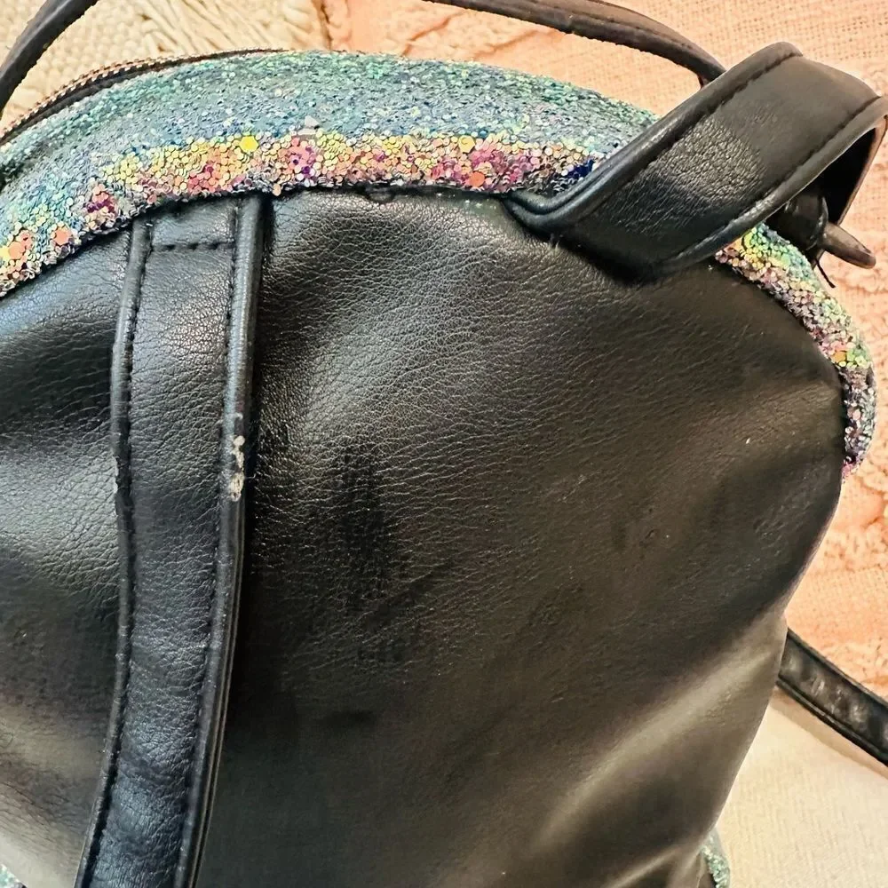 EUC Madden Girl Vegan Glitter Small Backpack